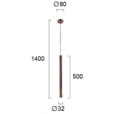 5W LED Pakabinamas šviestuvas ELLIOT Copper 4201702