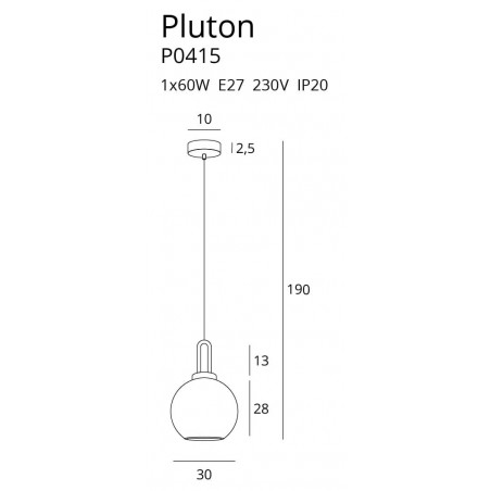 Pakabinamas šviestuvas PLUTON P0415
