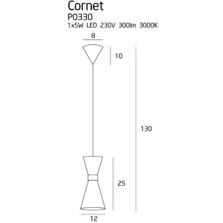 5W LED Pakabinamas šviestuvas CORNET P0330