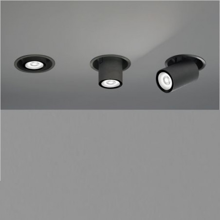12W LED Įmontuojamas šviestuvas NOVA Black 248189