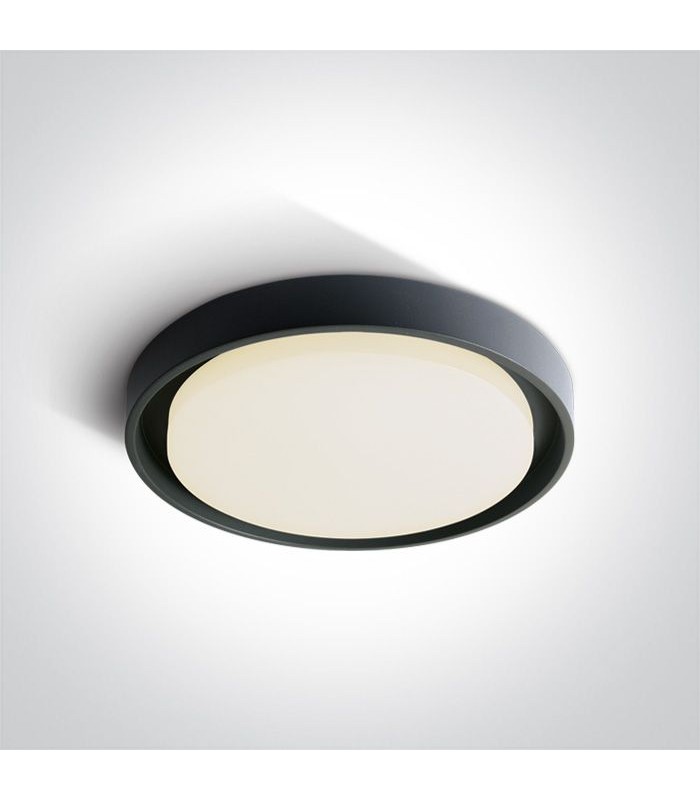30W LED Lubinis šviestuvas Black Ø34 IP54 67384/AN/W