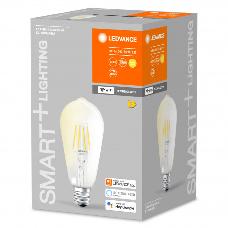 6W LED Lempa E27 SMART+ WiFi 2700K Dimeriuojama 4058075528277