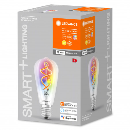 4.5W LED Lempa E27 SMART+ WiFi RGB Dimeriuojama 4058075609914