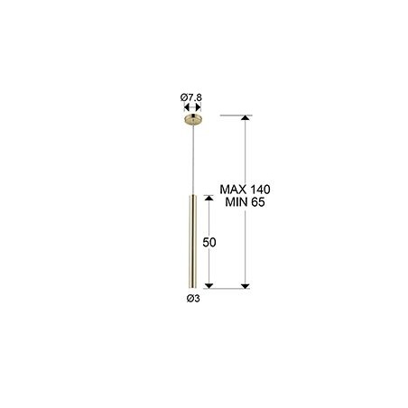 5W LED Pakabinamas šviestuvas VARAS Gold Dimeriuojamas 373091