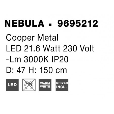 21.6W LED Pakabinamas šviestuvas NEBULA 9695212