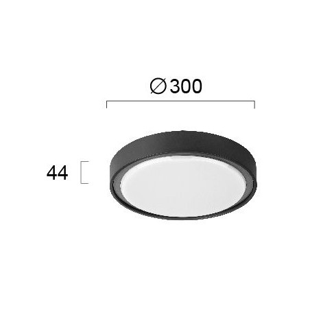 19W LED Lubinis šviestuvas ANABELLA Dark grey Ø30 IP65 4257301