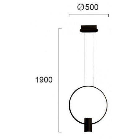 28W LED Pakabinamas šviestuvas SINDY Black 4205901